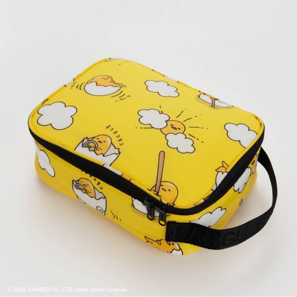 Sanrio Gudetama -Yellow and Black lunch Bag Print